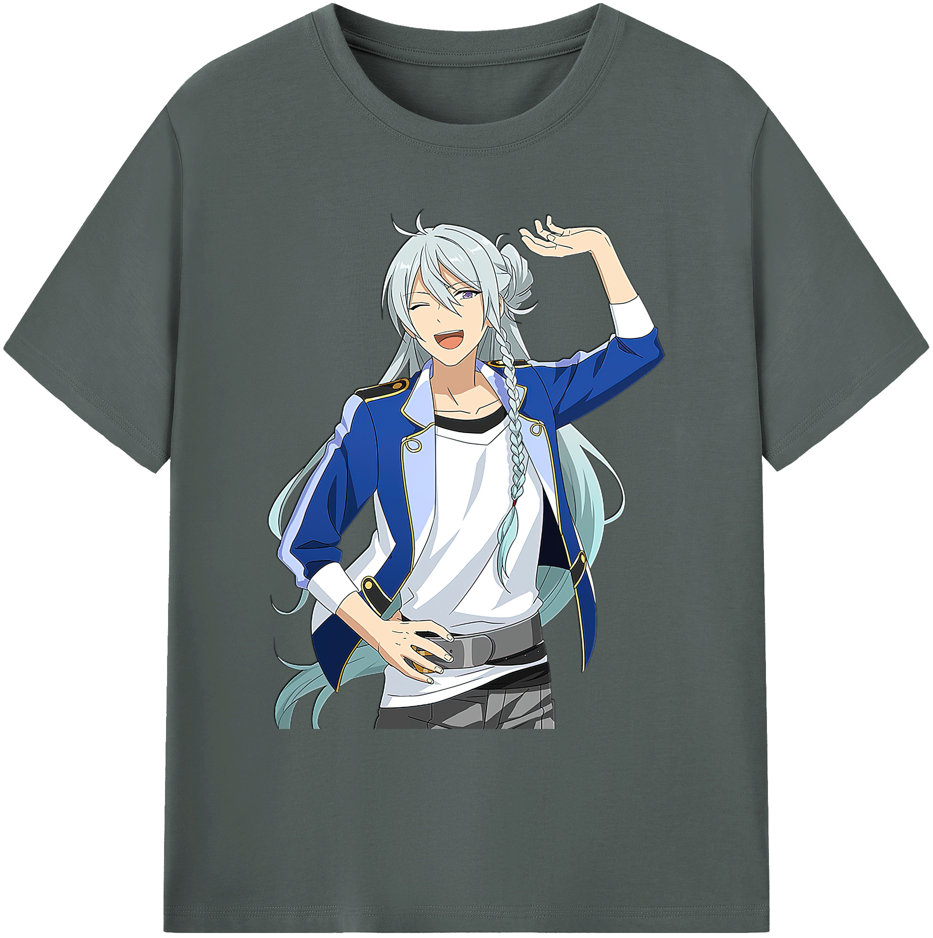（画像用） あんさんぶるスターズ! Ensemble Stars 綿100％ メンズ半袖Tシャツ｜肌触りやわらか＆通気性